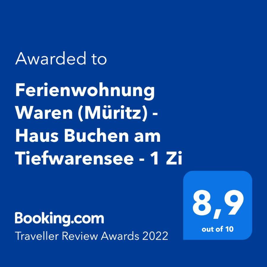 Fewo 1 Waren Mueritz - Haus Buchen Am Tiefwarensee - 1 Zi Ngoại thất bức ảnh